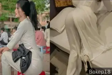 Menggoda teman dekat saya yang berpakaian kebaya menggoda setelah jam sekolah.